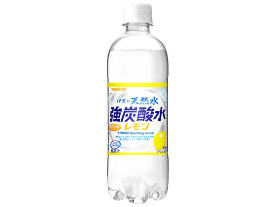 日本サンガリア 伊賀の天然水 強炭酸水 レモン 500ml 発泡水 炭酸水 ミネラルウォーター