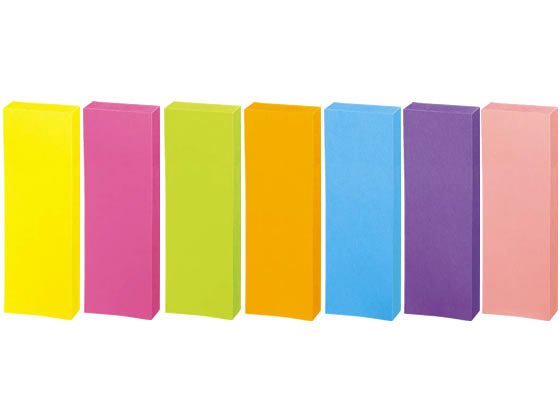 【レビュー投稿で100円OFFクーポン】コクヨ 強粘着ふせん〈K2〉 75×25 7色ミックス ネオン20冊 ふせんタイプ 強粘着タイプふせん インデックス メモ ノート 2
