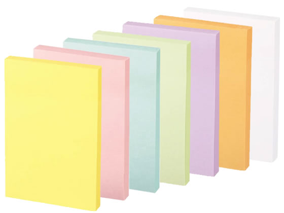 【レビュー投稿で100円OFFクーポン】コクヨ 強粘着ふせん〈K2〉 75×50 7色ミックス パステル10冊 大 ノートタイプ 強粘着タイプふせん インデックス メモ ノート 2