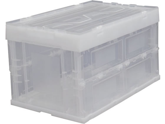 【レビュー投稿で100円OFFクーポン】アイリス フタ付ハード折りたたみコンテナ クリア HDOH-50L 折りた..