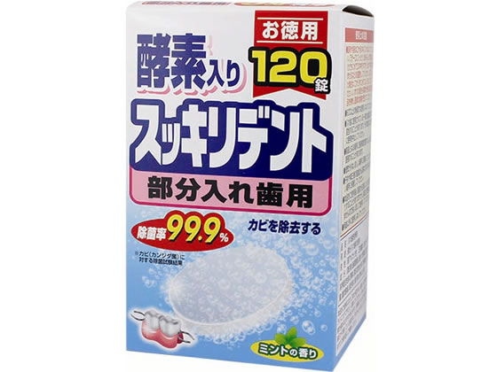 ライオンケミカル スッキリデント入れ歯洗浄剤 部分用120錠 49110010 入れ歯 オーラルケア ...