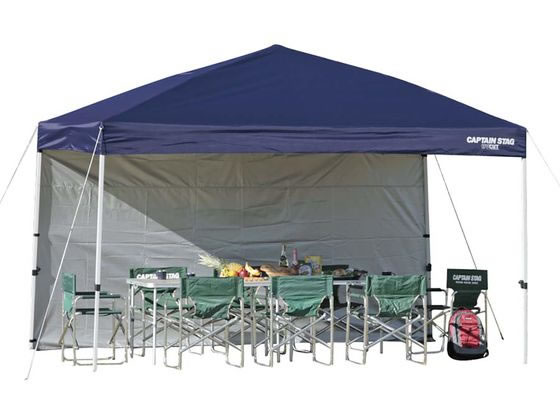 【ブラックフライデー限定★27日9:59迄店内ポイント2倍】【お取り寄せ】キャプテンスタッグ サイドパネル375UV-S ネイビー タープ アウトドア キャンプ...