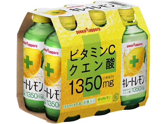 【マラソン限定★ポイント2倍】ポッカサッポロ キレートレモン 155mlビン 6本パック GX93 栄養ドリンク エナジードリンク 栄養補助食品 健康食品 cocodecow-10831841 ココデカウ サンプル画像2