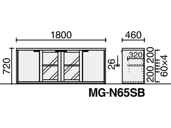 【メーカー直送】コクヨ/マネージメントN650 サイドボード W1800 ブラウン【代引不可】【組立・設置・送料無料】 [2]