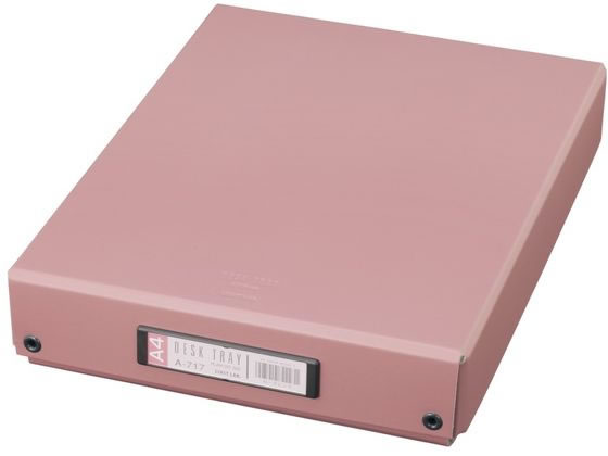 【マラソン限定★ポイント2倍】リヒトラブ デスクトレー A4 ローズピンク A-717モモ ボックストレー デ..