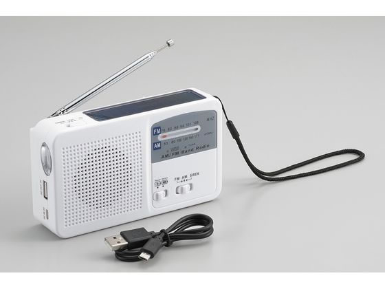 【商品説明】手回し充電、ソーラー充電、ラジオ（AM／FM）、ライト、モバイルバッテリー、サイレンの機能付き。USBケーブル付属。【仕様】●サイズ：約14×4×8cm●材質：本体／ABS樹脂、ポリスチレン●単4電池×3本使用（別売）●光源：LED灯【備考】※メーカーの都合により、パッケージ・仕様等は予告なく変更になる場合がございます。【検索用キーワード】タマハシ　たまはし　Tamahashi　エレット　マルチコンパクトラジオ　1台入　えれっと　まるちこんぱくとらじお　ET−14　ET14　1台　ラジオ　調理器具　料理　道具　クッキング　ホワイト　シロ　white　WHITE　ほわいと　白　しろ　ABS樹脂　カメラ　AV機器　AV機器　bousai0102機能充実のラジオライト