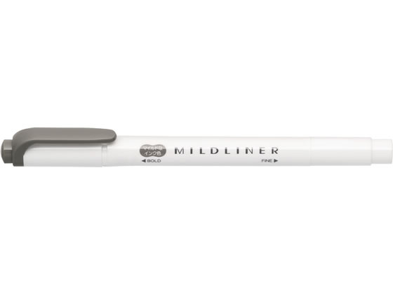 ゼブラ マイルドライナー マイルドダークグレー WKT7-MDGR 使いきりタイプ 蛍光ペン