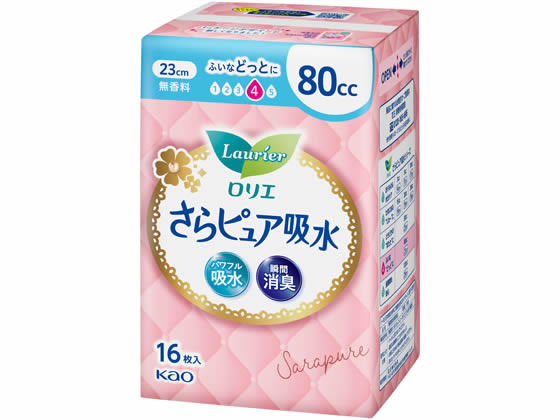 【ポイント2倍★22日20:00〜27日9:59迄】 KAO ロリエさらピュア 吸収ナプキン80cc
