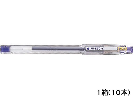 パイロット ハイテックC025 超激細0.25mm ブルー 10本 LH-20C25-L 青インク 水性ゲルインクボールペン キャップ式