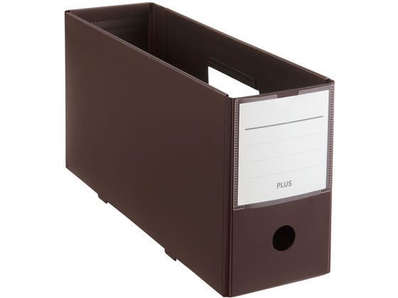 プラス PPボックスファイル ハーフサイズ ブラウン FL-125BF-H 76002 A4 ボックスファイル PP製 ボックス型ファイル