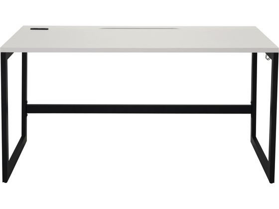 【楽天大感謝祭限定★26日9:59迄ポイント2倍】【メーカー直送】アール・エフ・ヤマカワ リスム デスク W1400×D700 ホワイト×ブラック脚【代引不可】【お客様組立】平机 木製デスク ワゴン オフィスデスク 事務机 オフィス家具