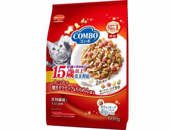 【ポイント2倍★22日20:00〜27日9:59迄】 日本ペット コンボ毛玉対応15歳~カツオ味・焼