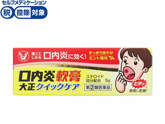 【第(2)類医薬品】★薬)大正製薬 口内炎軟膏 大正クイックケア 5g 軟膏 クリーム 口内炎 口の薬 医薬品