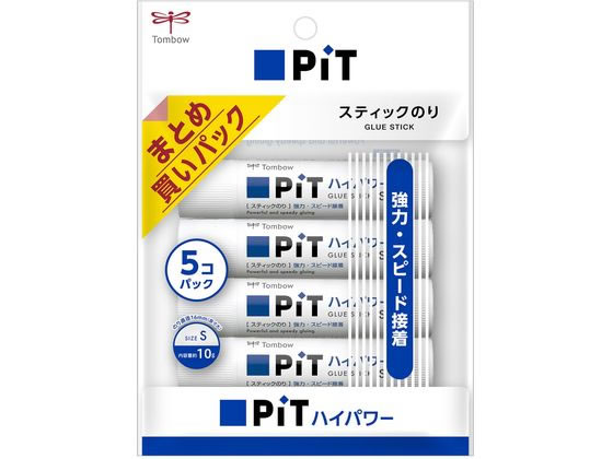 トンボ鉛筆 ピットハイパワーS 10g 5本パック HCA-511 スティックのり 接着剤