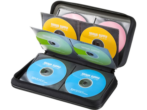 サンワサプライ DVD・CDセミハードケース 96枚収納 ブラック FCD-WL96BK CD用ケース DVD用プラケース メディアケース…