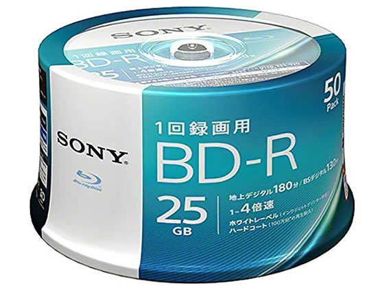 ソニー/1回録画用ブルーレイディスク25GB4倍速50枚/50BNR1VJPP4