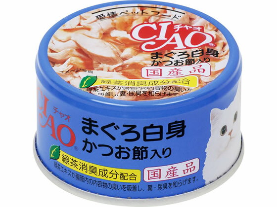 Ciao - 【マラソン限定★2,000円クーポン＆ポイント2倍】【お取り寄せ】いなば CIAO ホワイティ まぐろ白身 かつお節入り 85g A-85 ウェットフード 猫 ペット キャットフード
