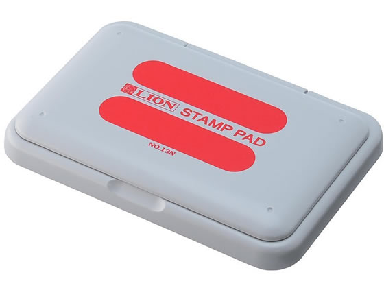 【レビュー投稿で100円OFFクーポン】ライオン事務器 スタンプ台 中型 赤 NO.13N 871-74 スタンプ台 赤 朱 朱肉 ネーム印