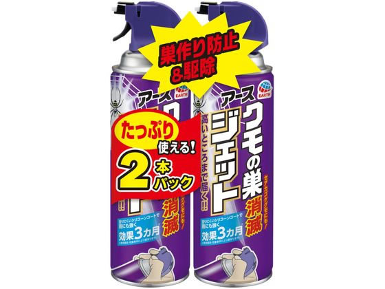 【レビュー投稿で100円OFFクーポン】アース製薬 クモの巣消滅ジェット 450mL 2本パック スプレータイプ 殺虫剤 殺虫 防虫剤