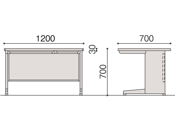 【ポイント2倍★19日20:00〜26日1:59迄】【メーカー直送】イトーキ CZ 平机 W1200×D700 ウォームライト【代引不可】【組立・設置・送料無料】平机 スチールデスク ワゴン オフィスデスク 事務机 オフィス家具