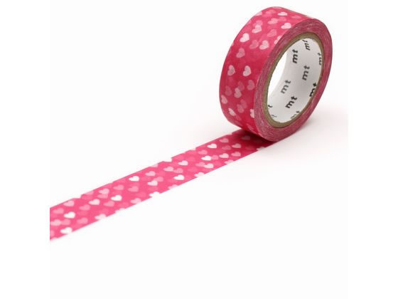 【レビュー投稿で100円OFFクーポン】【お取り寄せ】カモ井 mt 1P ハート・スポット MT01D331R デコレーション用マスキングテープ 15mm幅 デコレーショングッズ