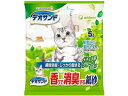 【店内全品ポイント2倍★16日9:59迄】 【お取り寄せ】ユニ・チャームペットケア デオサンド香りで消臭紙砂ナチュラルグリーン5L 猫砂 シート 猫用 キャット...