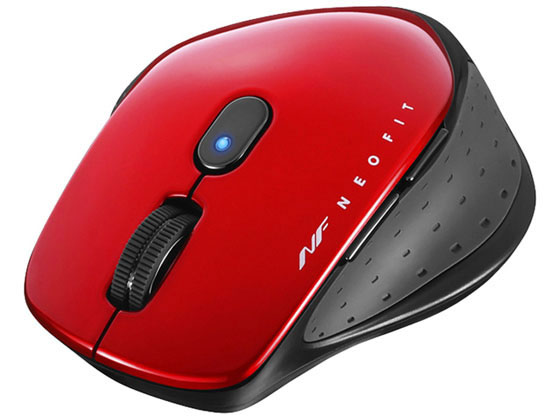 【店内全品ポイント2倍★16日9:59迄】 バッファロー 静音BlueLEDマウス 無線 5ボタン レッド BSMBW510MRD