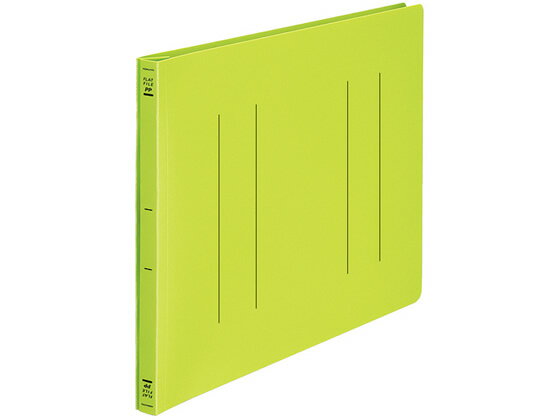 コクヨ フラットファイルPP B4ヨコ とじ厚15mm 黄緑 フ-H19YG 通常タイプ フラットファイル PP製 レターファイル