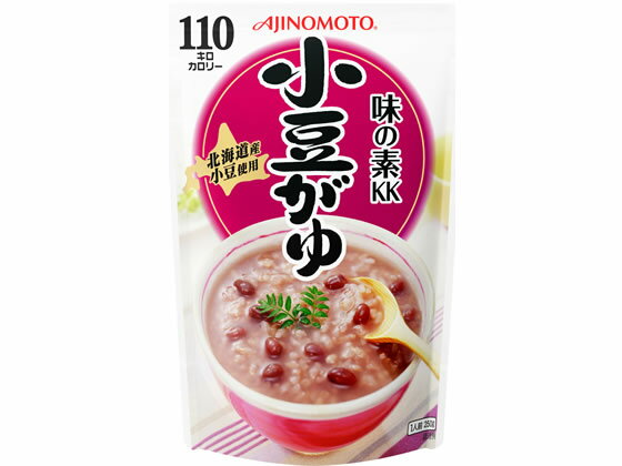 【商品説明】北海道産小豆を加え、とろ火でじっくり炊き上げた小豆がゆです。あっさり淡味の味付けなので、小豆の風味がお楽しみいただけます。ダイエット、非常食、海外旅行、山登り・ハイキング、離乳食に。【仕様】●注文単位：1袋（250g）【備考】※メーカーの都合により、パッケージ・仕様等は予告なく変更になる場合がございます。【検索用キーワード】あじのもと アジノモト AJINOMOTO あずきがゆ アズキガユ 250グラム おかゆ お粥 御粥 あずき アズキ インスタント食品 インスタントレトルト食品 レトルト食品 レトルトパウチ お手軽　RPUP_05　R03089温めなくても食べられる便利なレトルトパウチ。110キロカロリー