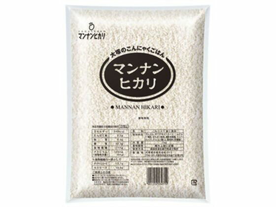 【商品説明】新しく開発した米つぶ状のこんにゃくごはん【仕様】●内容量：1kg●成分【原材料】でんぷん、ポリデキストロース、こんにゃく精粉、はちみつ粉末、増粘多糖類、トレハロース、グルコン酸Ca、調味料（有機酸）【栄養成分】（茶碗1杯150g当たり）エネルギー・・・170kcaL、たんぱく質・・・2．3g、脂質・・・0．5g、糖質・・・37．4g、食物繊維・・・5．0g、ナトリウム・・・27mg【分量の目安】※1合：米約150gカロリー33％カット　炊き上がり2合の場合米1合＋本品1本75g＋水　釜2合目盛りまでカロリー50％カット　炊き上がり2合の場合米1／2合＋本品1・1／2本113g＋水　釜2合目盛りまで●保存方法高温多湿を避け常温で保存してください。●使用方法■お米を洗い、水切りします。＊マンナンヒカリは洗わないでください。■水切りしたお米に本品を加えます。■水を加え軽くかき混ぜ、通常どおり炊飯します。＊水が白く濁りますが、問題ありません。●使用上の注意医師にエネルギー摂取量の制限を指示された場合に限り指示されたエネルギーの範囲内で使用してください。医師・管理栄養士等の相談、指導を得て使用してください。本品は食事療法の素材として適するものであって、多く摂取することによって疾病が治癒するというものではありません。●商品の説明こんにゃく精粉等を使って米粒状に加工お米と混ぜて炊くだけのこんにゃくごはんごはんと変わらない風味と食感冷凍してもおいしく召し上がれます毎日のご飯で無理なくカロリーコントロール食物繊維もたっぷり【備考】※メーカーの都合により、パッケージ・仕様等は予告なく変更になる場合がございます。【検索用キーワード】オオツカショクヒン　おおつかしょくひん　マンナンヒカリギョウムヨウ　まんなんひかりぎょうむよう　1kg　でんぷん　食物繊維　1個　ごはん　ご飯　おこめ　お米雑穀　RPUP_02