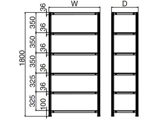 【ポイント2倍★19日20:00〜26日1:59迄】【メーカー直送】コクヨ イージーラック 6段 W890×D315×H1800 SE-S06316F1【代引不可】【組立・設置・送料無料】 軽量ラック スチールラック キャビネット ロッカー オフィス家具 [2]