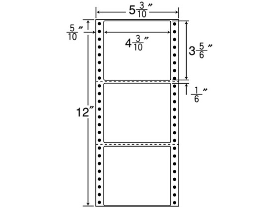 【レビュー投稿で100円OFFクーポン】【メーカー直送】NANA 連続ラベルナナフォーム 5(3・10)×12インチ 3面 1000折 MT5D【代引不可】まとめ買い 業務用 箱売り 箱買い ケース買い ドットプリンタ用ラベルシール 粘着ラベル用紙