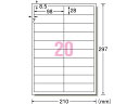 【レビュー投稿で100円OFFクーポン】【お取り寄せ】エーワン 手作りサインラベルA4 20面 ホワイト+透明フィルム 4セット 31087 インクジェット用ラ...