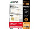 【店内全品ポイント2倍★16日9:59迄】 エーワン 名刺用マルチカード A4 10面 10枚 51017 汎用 名刺用紙 プリント用紙