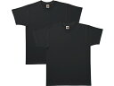 GUNZE/紳士 G.T.HAWKINS Tシャツ ブラック2枚組 L/HK10132