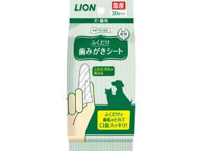 LION PETKISS 歯みがきシート 30枚 共通グッズ ペット デイリー