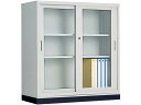 【スーパーDEALポイント10%バック★30日9:59迄】【メーカー直送】コクヨ 保管庫浅型 下置き 引違いガラス戸 W880×H940【代引不可】【組立・設置・送料無料】引違い書庫 スチールキャビネット ロッカー オフィス家具