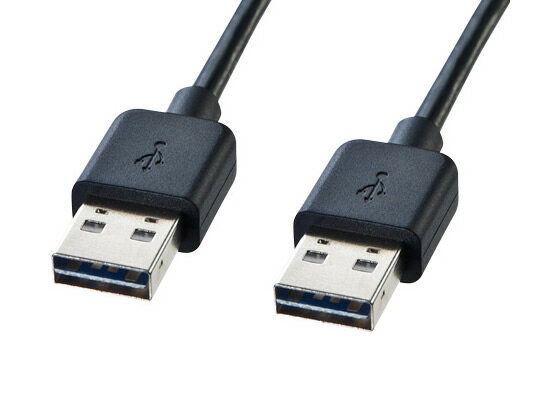 【お取り寄せ】サンワサプライ USBケーブル A-A 1m ブラック KU-RAA1 USBケーブル 配線