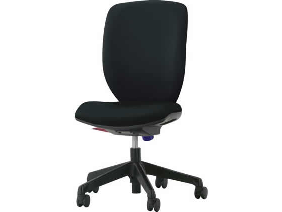 无附扶手 - 【マラソン限定★ポイント2倍】【メーカー直送】ライオン シルフィード 肘なしハイバック ブラック No.1275F【代引不可】【お客様組立】肘なし 布張りチェア オフィスチェア オフィス家具