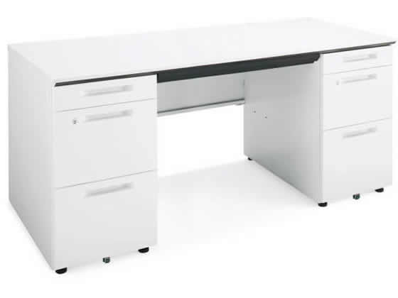 【レビュー投稿で100円OFFクーポン】【メーカー直送】コクヨ iSデスク 両袖デスク A4B4タイプ W1600×D700 ホワイト【代引不可】【組立・設置・送料無料】両袖机 スチールデスク ワゴン オフィスデスク 事務机 オフィス家具