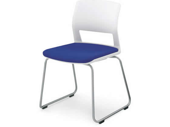 【商品説明】コストパフォーマンスに優れ、豊富なバリエーションと座り心地の良さを実現しました。【仕様】●外寸法：幅525×奥行525×高さ780mm●材質：背／ポリプロピレン、座／（張地）布、脚／スチール丸パイプ●カラー：ディープマリン●座面...