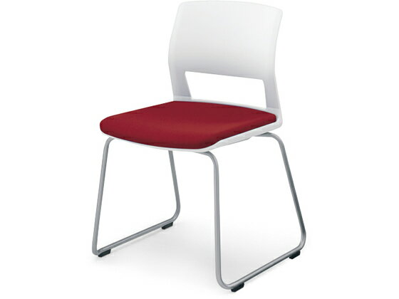 【レビュー投稿で100円OFFクーポン】【メーカー直送】コクヨ 会議用イス160 布 肘無 サークル脚 背樹脂 カーマイン【代引不可】【組立・設置・送料無料】ループ脚 スタッキングチェア ミーティングチェア オフィス家具