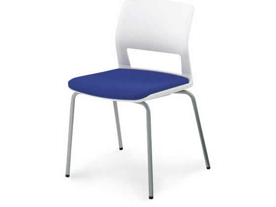 【レビュー投稿で100円OFFクーポン】【メーカー直送】コクヨ 会議用イス160 布 肘無 固定脚 背樹脂 ディープマリン【代引不可】【組立・設置・送料無料】4本脚 スタッキングチェア ミーティングチェア オフィス家具