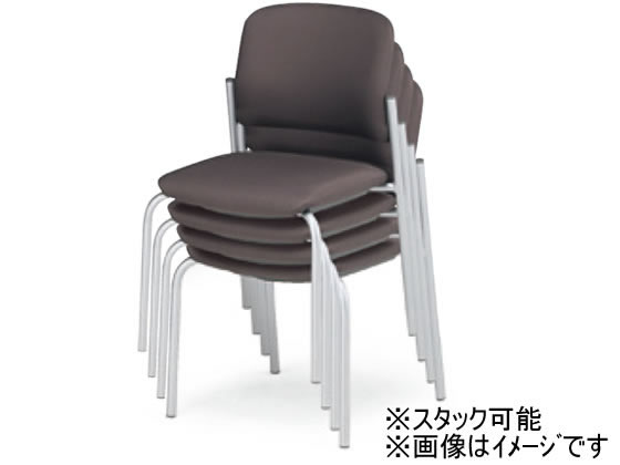 【レビュー投稿で100円OFFクーポン】【メーカー直送】コクヨ 会議用イス100 PUレザー 肘無 4本脚 グレー脚 マリン【代引不可】【組立・設置・送料無料】4本脚 スタッキングチェア ミーティングチェア オフィス家具 [3]
