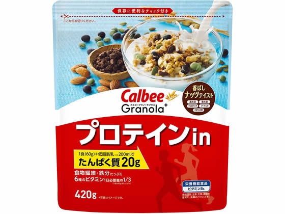 【スーパーセール期間中ポイント2倍】カルビー/グラノーラプラスプロテインin 420g/74355《9/4(日)20:00〜9/11(日)01:59まで》