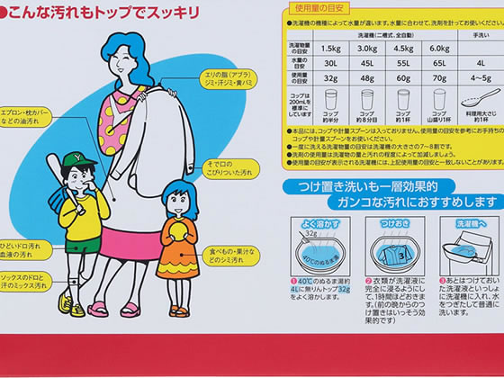 ライオン 無リン トップ 3200g 粉末タイプ 衣料用洗剤 洗剤 掃除 清掃 3