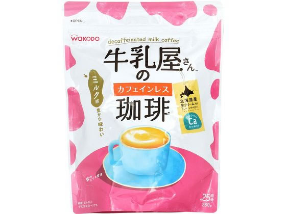 アサヒグループ食品 牛乳屋さんのカフェインレス珈琲 280g 袋入 詰替用 インスタントコーヒー コーヒー 飲料