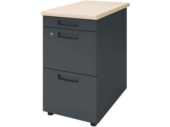 【レビュー投稿で100円OFFクーポン】【メーカー直送】コクヨ インベントデスク 脇机3段 本体ブラック×天板ホワイトナチュラル【代引不可】【組立・設置・送料無料】脇机 ワゴン スチールデスク オフィスデスク 事務机 オフィス家具