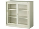 【ポイント10%バック★18日9:59迄】【メーカー直送】生興 G書庫 引違いW880×D400×H880 ガラス戸ニューグレー【代引不可】【組立・設置・送料無料】引違い書庫 スチールキャビネット ロッカー オフィス家具