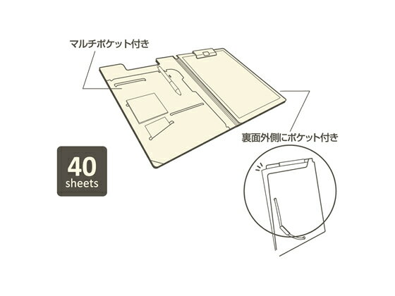 リヒトラブ/SMARTFITクリップファイルA4オレンジ/F-7560-4